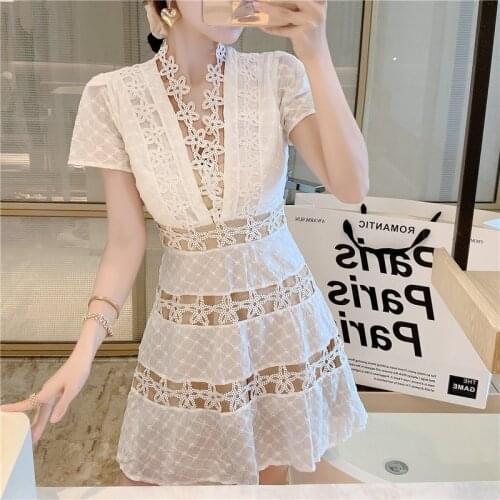 Белые летние платья HHXERTOTF China At AliExpress