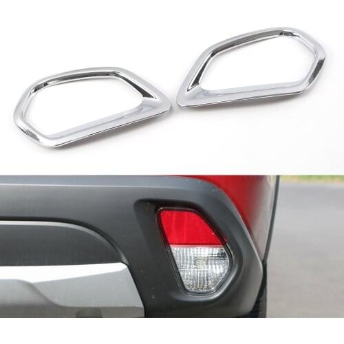 Chrome For Mitsubishi Outlander 2013-2019 Front Rear Fog Light Lamp Cover Panel Frame Trims Accessories