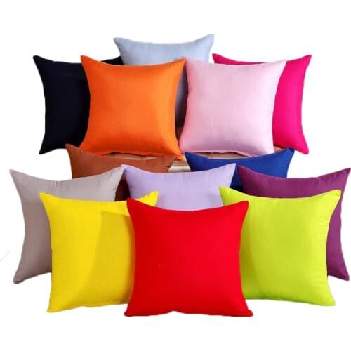 Candy Color Pillow Case Solid Color Throw Pillow Case Candy Colour Decorative Pillowcases funda de almohada kussensloop15