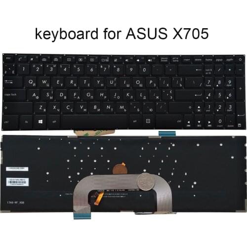 New RU backlit laptop keyboard for ASUS VivoBook 17 X705 MA X705MB X705FN X705FD X705QA X705U keyboards Russian light 6601UA00