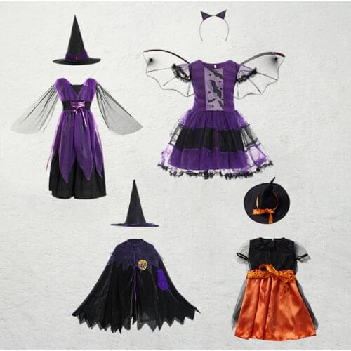Halloween costume for kids baby girls children vampire witch costume girl cosplay Carnival Party princess fancy dress up clothes