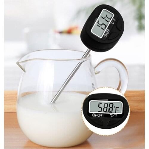 Kitchen Food Thermometer with Sleeve Barbecue Milk Powder Water Temperature Measure High Precision Probe Thermometer