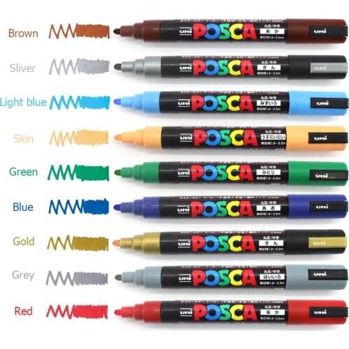15-color suit Japan PC-5M marker pen paint hand-painted comic POP poster water-based advertising pen 1.8mm-2.5mm