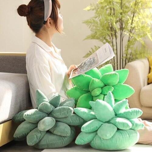 Cute Succulent Plush Doll Simulation Cartoon Plant Plush Toy Kawaii Pillows Office Rest Cushion Soft Stuffed Doll Gift For Girls