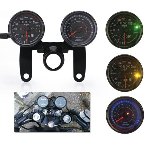 Motorcycle Odometer 2 in 1 Motorcycle LED Backlight Odometer & Tachometer Speedometer Gauge Universal Motorbike Odometer