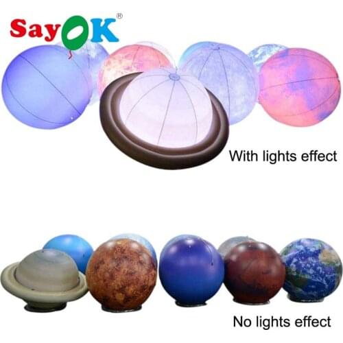 1m(3.3ft) Dia Inflatable Planets Solar System 9 Planets Model Balloons for Children Early Learning Toys Educational Institution