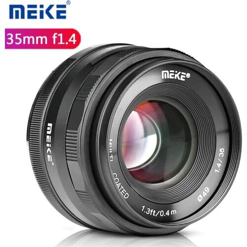 Meike 35mm f1.4 APS-C Manual Focus Lens For Sony E-mount A7R A7S A6500 A7/Fuji X-T2 X-T3/Canon EOS-M M6 /M4/3 Mirrorless Camera