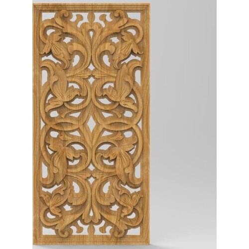 Flower Panel STL Model 3d model for CNC Router Aspire Artcam 3D furniture decoration Decor