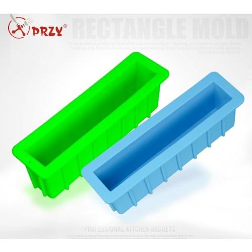 PR340B Silica Gel Tall Silicone Loaf Soap Mold Tall and Skinny Molds Toast Mousse Cake Tools Swirl Soap Mould Rectangle Molds