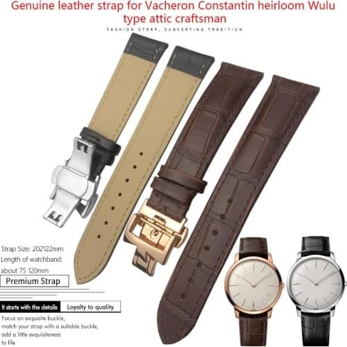 20mm 21mm 22mm Italian Cowhide Watch Strap Leather Watchband for Vacheron Constantin PATRIMONY TRADITIONNELLE for Men Bracelets