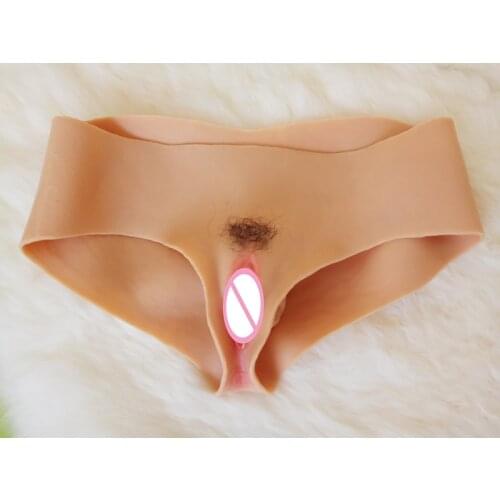 Silicone Fake Vagina Panties Transgenders Shemale Sissy Crossdressers Clothing Cosplay Costumes