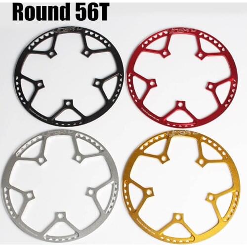 56T Litepro Folding Bicycle Chainwheel Super light Aluminum Chainring 130mm BCD BMX Bike Crankset Crank parts Black/Red /Gold