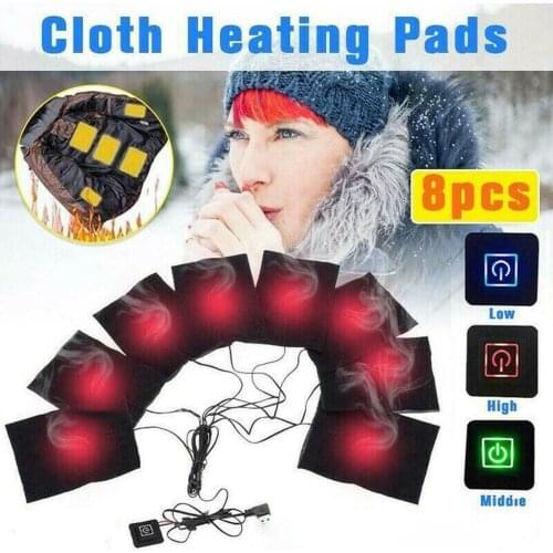 3 Gear Adjustable Composite Fiber USB Thermal Vest Clothes Heater Pad Jacket Electric Heating Sheet Body Warmer Pad