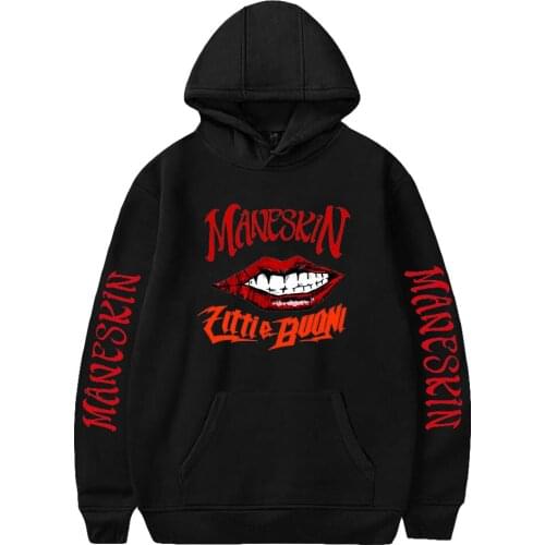 Maneskin Hoodies Women Men Long Sleeve Hooded Sweatshirts Unisex Streetwear Fashion Clothes
