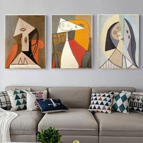 Arrow Picassos Famous Modern Abstract Oil Painting Art Poster Printing Furniture Living Room Wall Decoration Figure Painting