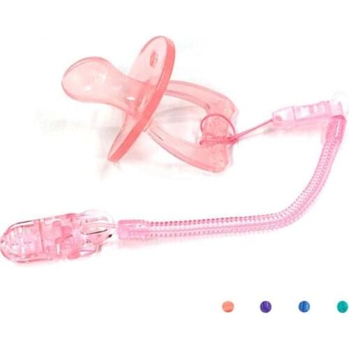 1 PCS Elastic Baby Infant Toddler Dummy Pacifier Spring Soother Nipple Clip Chain Holder Strap Baby Chew Toy for Baby