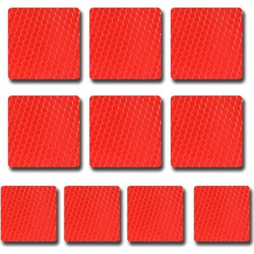 10pcs 60 x 60mm Reflector Tape Red for Toyota High Intensity Security Marking Tape For Car Reflectors Rear