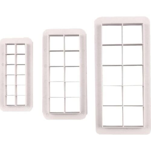 3Pcs Non-Stick Household Printing Fondant Mooncake Baking Cake Cream Mold Abrasive Pastry Bread Dessert Embossing Decor Tools