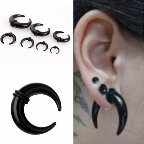 1Pair Acrylic Buffalo Horn Earring Gauges Ear Plugs and Tunnels Taper Ear Expender Stretcher O-Rings Piercing Oreja dilataciones