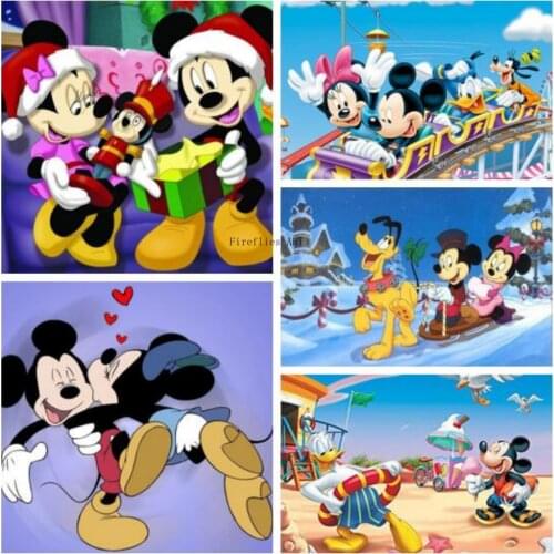 Diamond Painting Disney Cross Stitch Kits Home Decor Diamond Embroidery Square Drill Handcraft Mosaic Cartoon Mickey Mouse Art