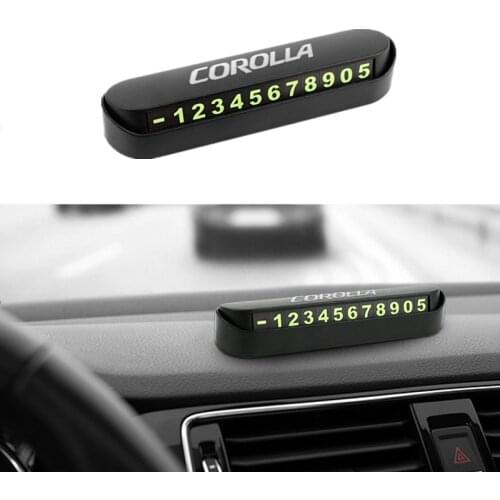 Car Temporary Parking Card Phone Number Card Plate Sticker for Toyota corolla accessories car styling