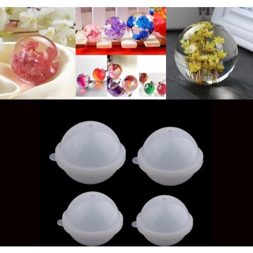 Large Round Sphere Ball Shape Silicone Mould Crystal Resin Casting Mold for DIY Dried Flower Ornaments Craft 70/80/90/100mm