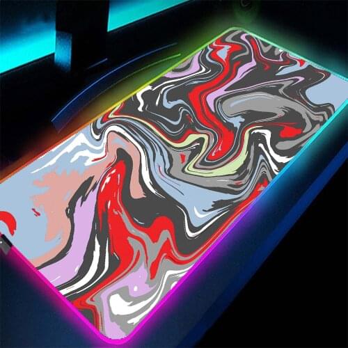 RGB Black Pink Large Mouse Pad Is Suitable for CS GO/e-sports Computer Desk Personalized Screen LED Mouse Pad Art Desk Pad Mini