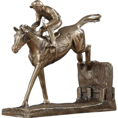 BRONZE HORSE STATUES COLD CAST COPPER ANIMAL FIGURINE ART RESIN CRAFTS EUROPEAN STYLE HOME DECORATIONS ORNAMENTS R1406