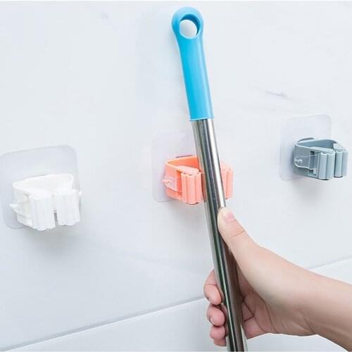 Mop and Broom Holder Mop Organizer Garden Storage Rack Kitchen Tool Hanger Folding Rack Tools Mop Hook Kitchen Bathroom Organize