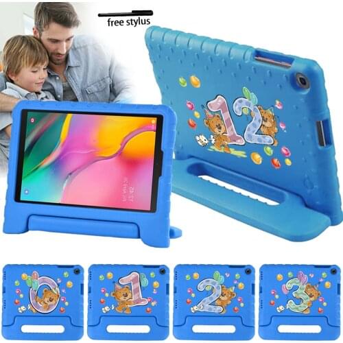 For Samsung Tab A 10.1 2019 T510 T515 Hand-held Safe EVA Case Kids Drop Resistance Tablet Protective shell Cover+Free Stylus