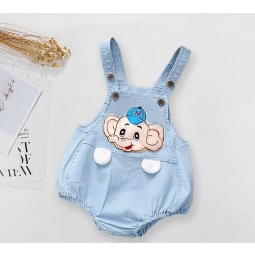 IENENS Newborn Bodysuit Infant Boys Girls Jumper Clothes Baby Romper Suit Summer Jumpsuit Cartoon Cotton Backless Outfits