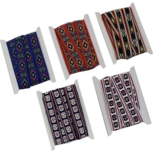 8 yards Embroidery webbing Ethnic Fabric Ribbon in vintage style accessory for garment bag