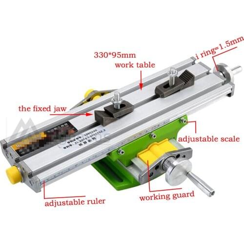 Mini 6330 Miniature precision multifunction Milling Machine Bench drill Vise worktable X Y-axis adjustment Coordinate table