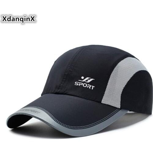 XdanqinX Adjustable Size Mens Mesh Breathable Baseball Cap Womens Ponytail Fashion Sports Caps Snapback Cap Summer Mesh Hat