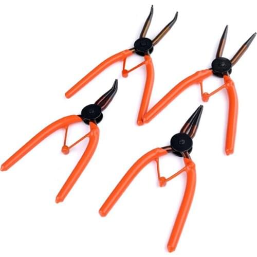 7Inch Snap Ring Pliers Set Heavy Duty Internal/External Circlip Pliers Kit with Straight/Bent Jaw for Ring Remover Retaining