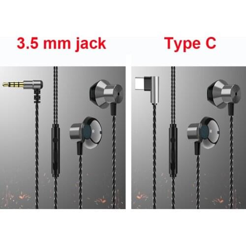 2020 Hot Metal Wired Headphone 2 pcs Earphone In-ear with Mic Sports Bass Earbuds Headset auriculares fone de ouvido