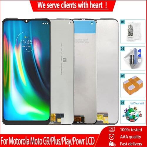 New For Motorola MOTO G9 Plus/G9 Play LCD Display Touch Screen 100% Tested Digiziter Assembly Replacement For Moto G9 Power LCD