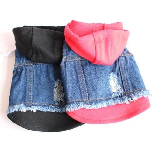 Spring Summer Dog Clothes Denim Jeans Vest Jacket Cat Chihuahua Puppy Coat Outfit Pet Clothing Yorkshire Small Dog Costumes