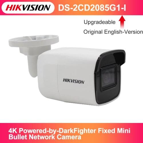 Original Hikvision 4K Powered-by-DarkFighter Fixed Mini Bullet Network Camera 8MP DS-2CD2085G1-I Replace DS-2CD2085FWD-I