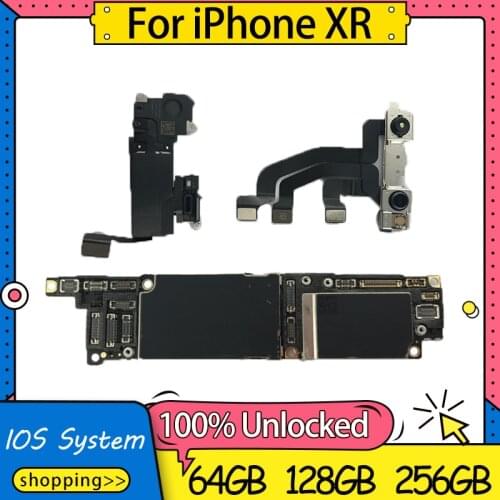 Unlocked Motherboard For iPhone XR motherboard without with Face ID Logic Board mainboard Replace plate full chips IOS system