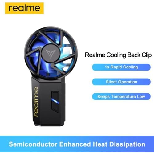 Original Realme Cooling Back Clip 1s Rapid Cooling Keeps Temperature Low Type-C Charging Connection For Realme GT 7 Pro 7i