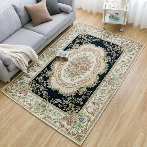 European Style Rug Persian Rug Non-Slip Floor Mats Bathroom Rugs Living Room Bedroom Study Decorative Carpet Door Mats Bedside