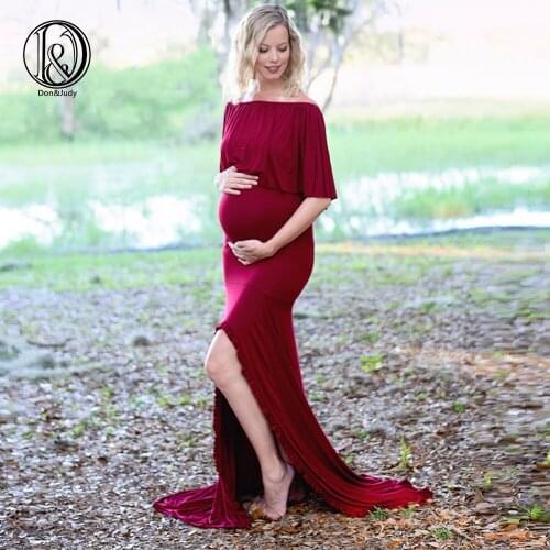 D&J Long Maternity Photography Props Pregnancy Dress Photography Maternity Dresses For Photo Shoot Pregnant Dress Maxi Gown
