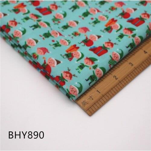 Half yard 45*140cm cartoon Christmas character Tissue Kids Home Textile polyester cotton fabric 890