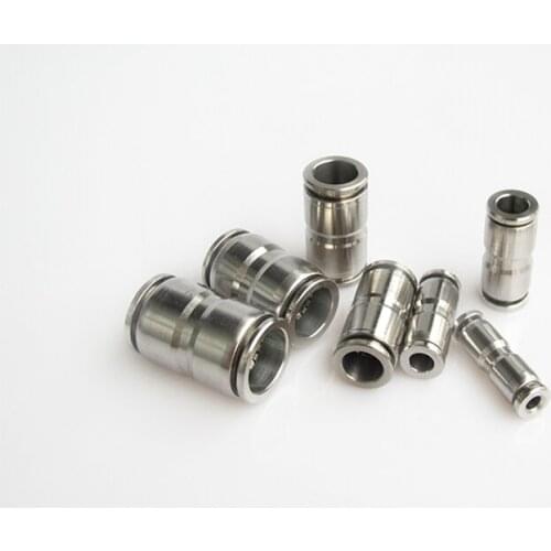 Air Pipe Connector Pc Quick Connector Pneumatic Quick Connector Stainless Steel Quick Plug Connector Pu Quick Twist Air Pipe