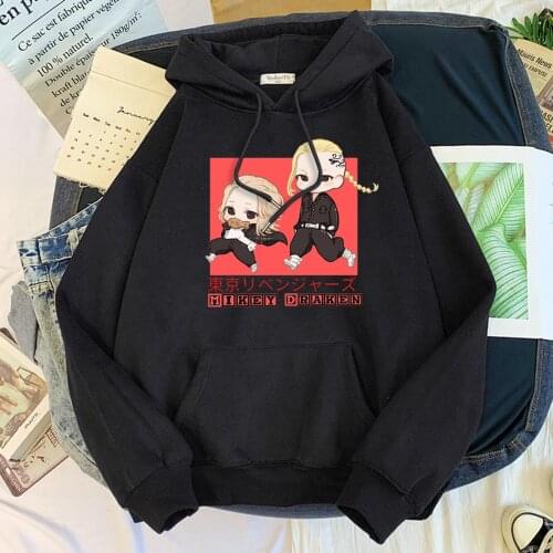 Anime Tokyo Revengers Manjiro Sano Kawaii Print Hoodies Men Women Oversize O-Neck Sweatshirts Males Cosy Warm All-Match Clothes