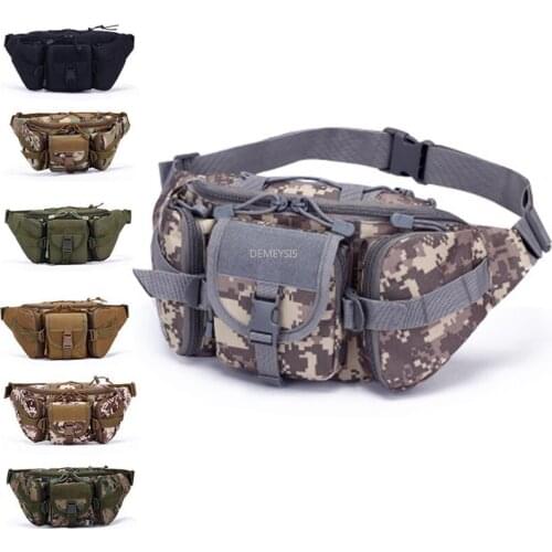 Outdoor Waist Bag Adjustable Strap Hunting Hiking Trekking Waist Packs Military Tactical Combat Training Crossbody Bags