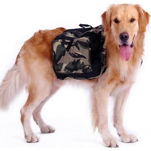Outdoor large dog bag carrier Backpack Saddle Bags Camouflage big dog travel Carriers for Hiking Training pet carrier product