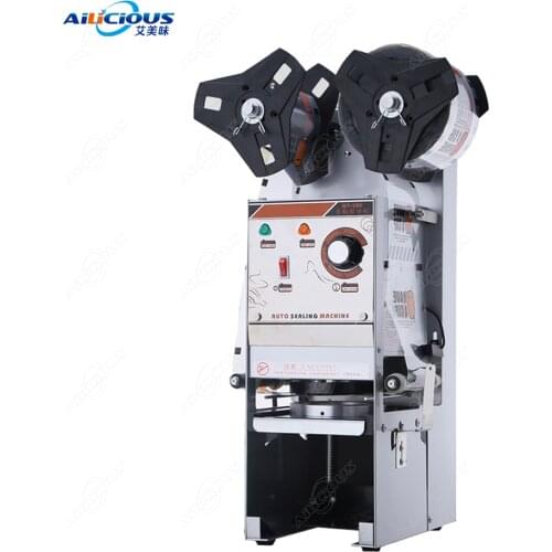 WY680 Semi-automatic Bubble Tea Cup Sealing Machine Stainless Steel 220V 110V Cup Sealer 9cm 9.5cm Cups Film