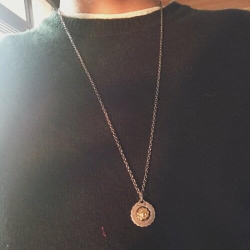 Animal Jewelry Stainless Steel Coin Necklace For Men Gold-color Eagle Feather Pendants Necklaces For Women Men Colar Statement